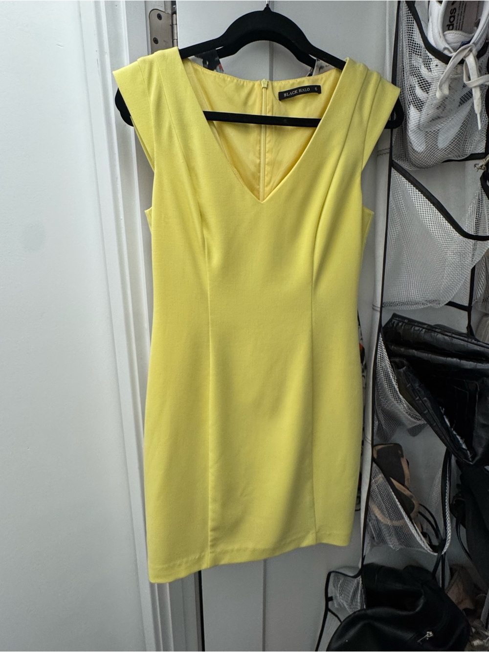 Black Halo Bright Yellow Women's Dress